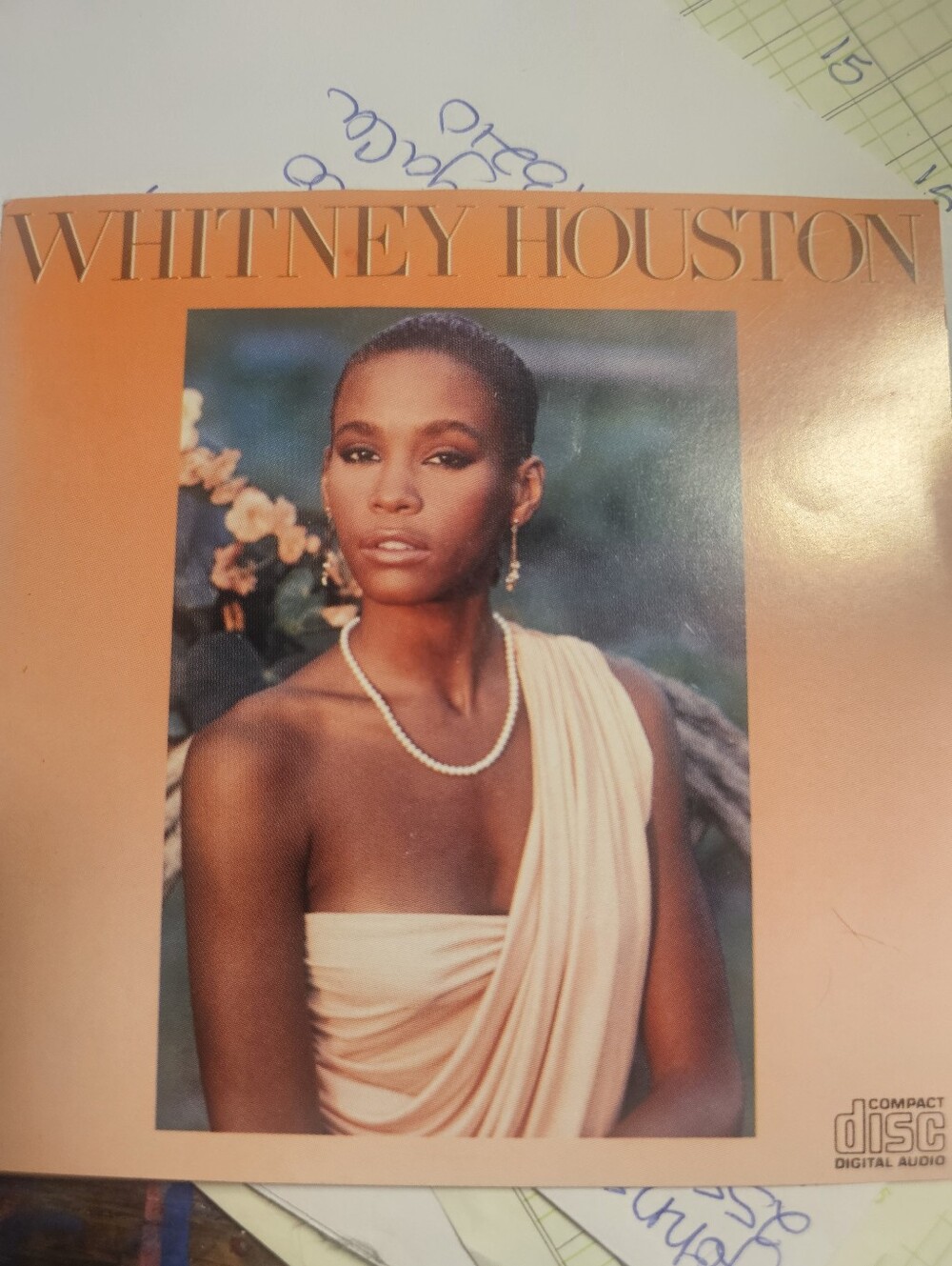 Whitney Houston Album Cover - Peach & Cream
